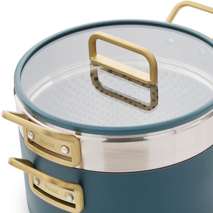 GreenPan™ Stanley Tucci™ Ceramic Nonstick Cookware Set Teal 7 Piece