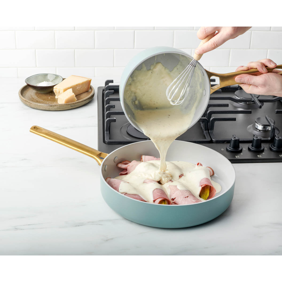 GreenPan Padova Saute Pan Smokey Blue 28cm