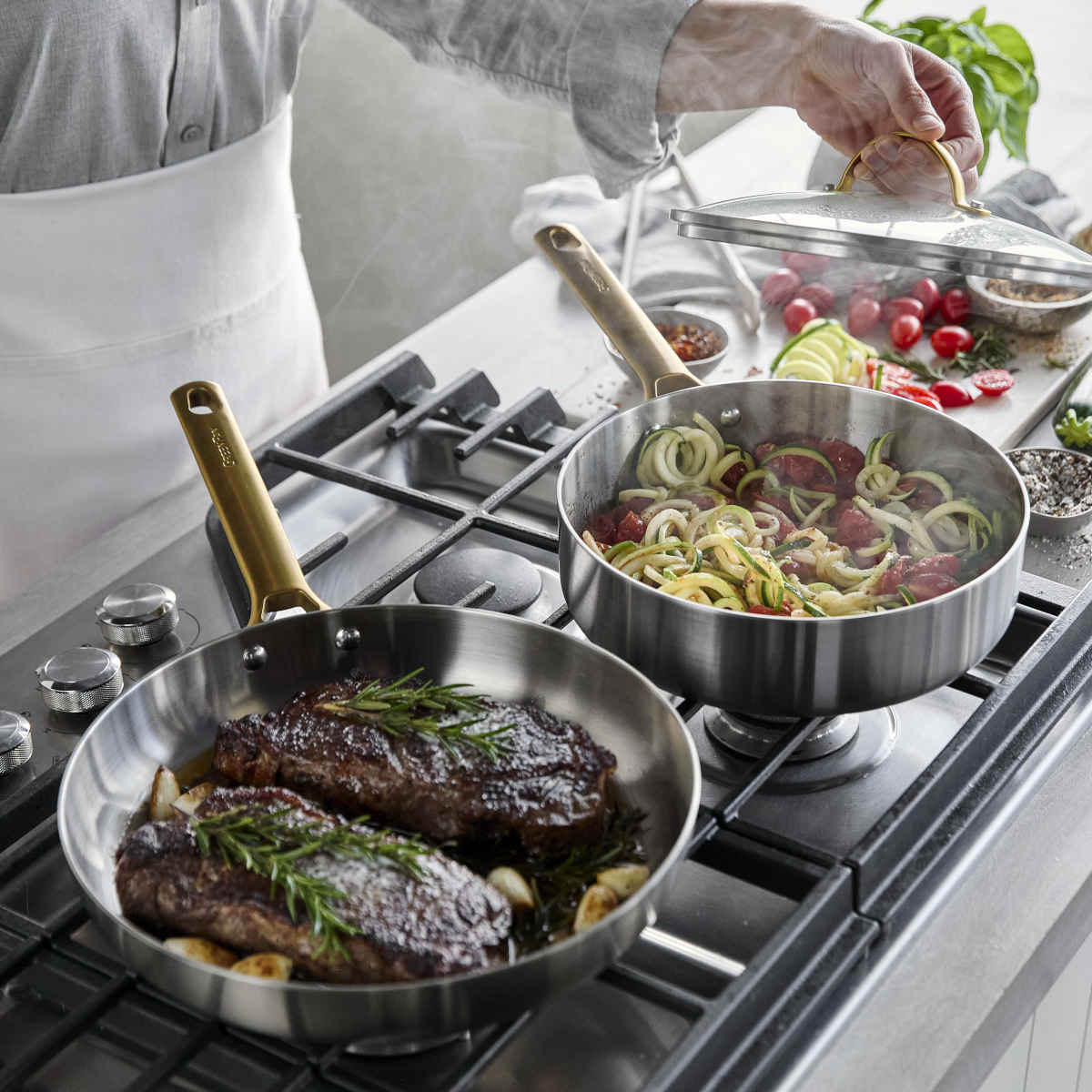Greenpan Reserve Padova Stainless Steel Saute Pan 24cm