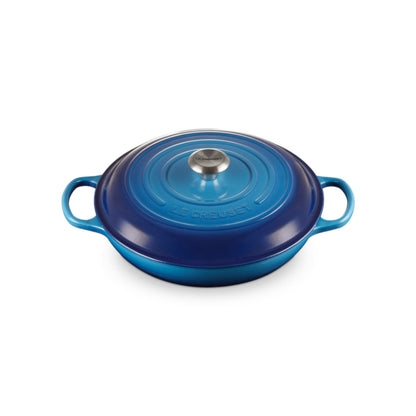 Le Creuset Signature Cast Iron Shallow Casserole Azure 30cm (3.5L)