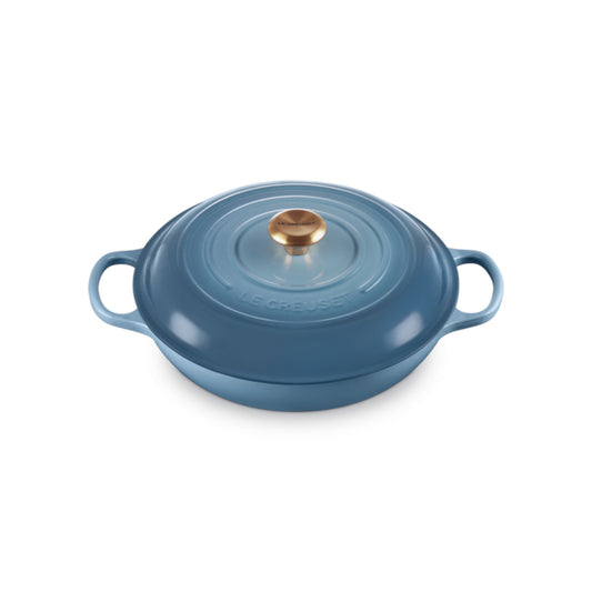 Le Creuset Signature Cast Iron Shallow Casserole Chambray 30cm (3.5L)