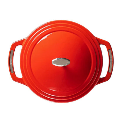 Lodge USA Enamel Round Casserole Red 5.6L