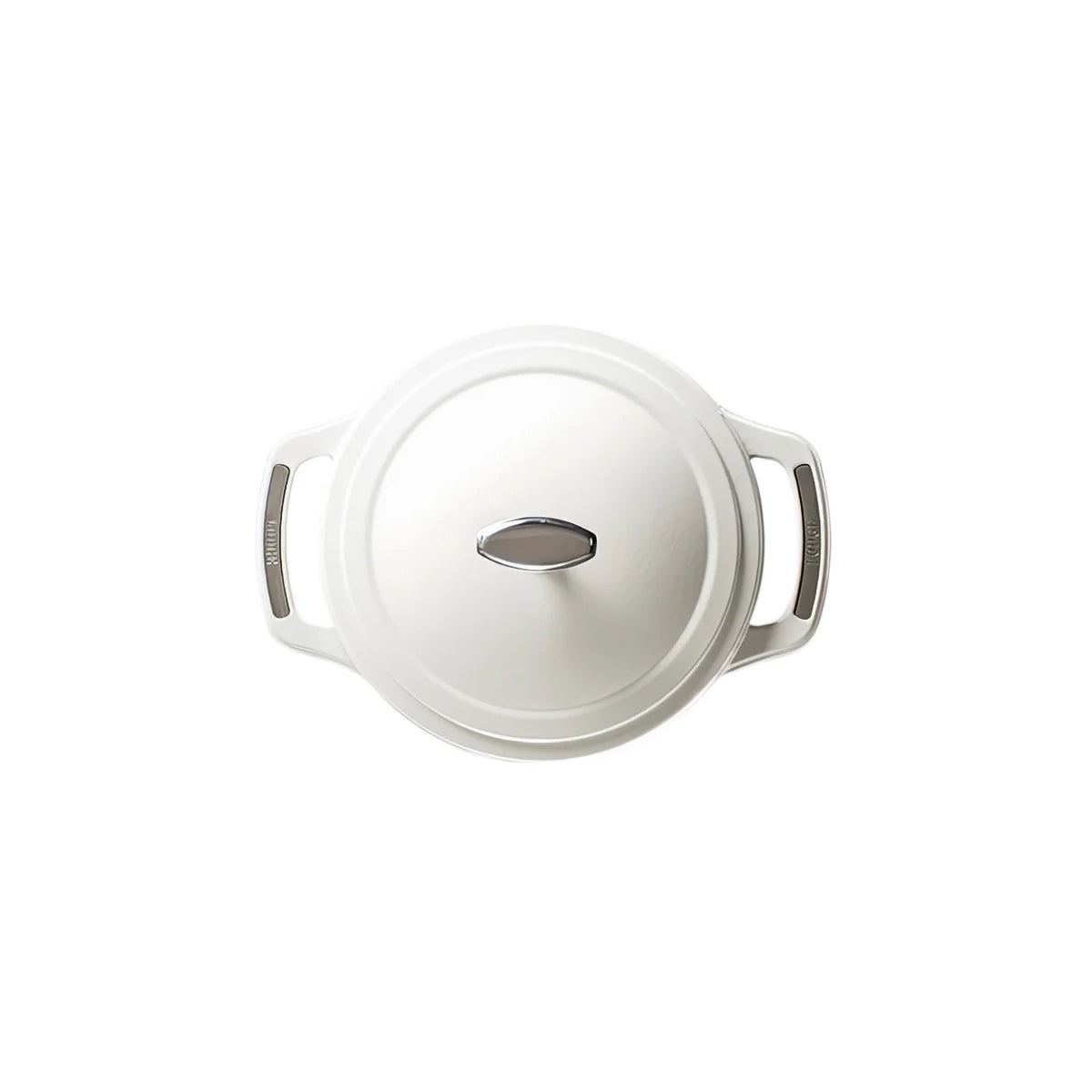 Lodge USA Enamel Round Casserole White 4.25L