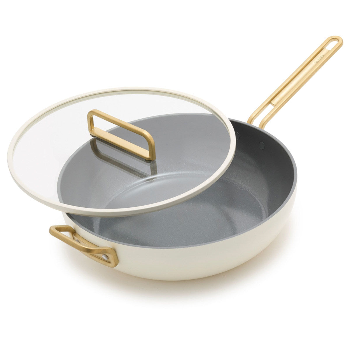 GreenPan™ Stanley Tucci™ Ceramic Nonstick Frypan with Lid White 33cm (6.15L)