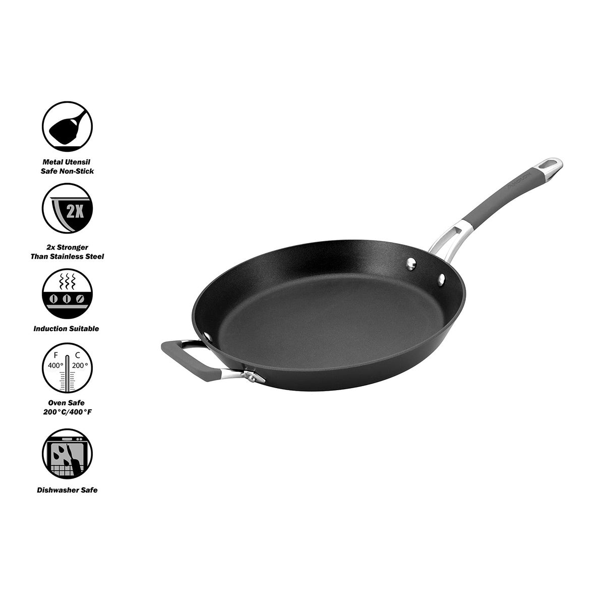 Anolon Endurance+ Nonstick Induction Covered French Skillet 30cm