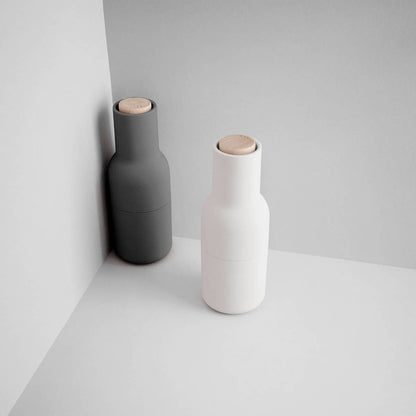 Audo 2 Pack Bottle Grinders Beech Top Ash & Carbon