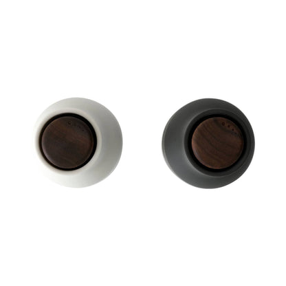 Audo 2 Pack Bottle Grinders Walnut Top Ash & Carbon