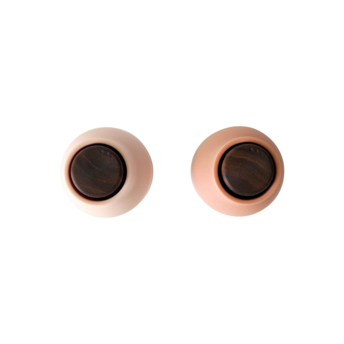 Audo 2 Pack Bottle Grinders with Walnut Top Nude & Walnut