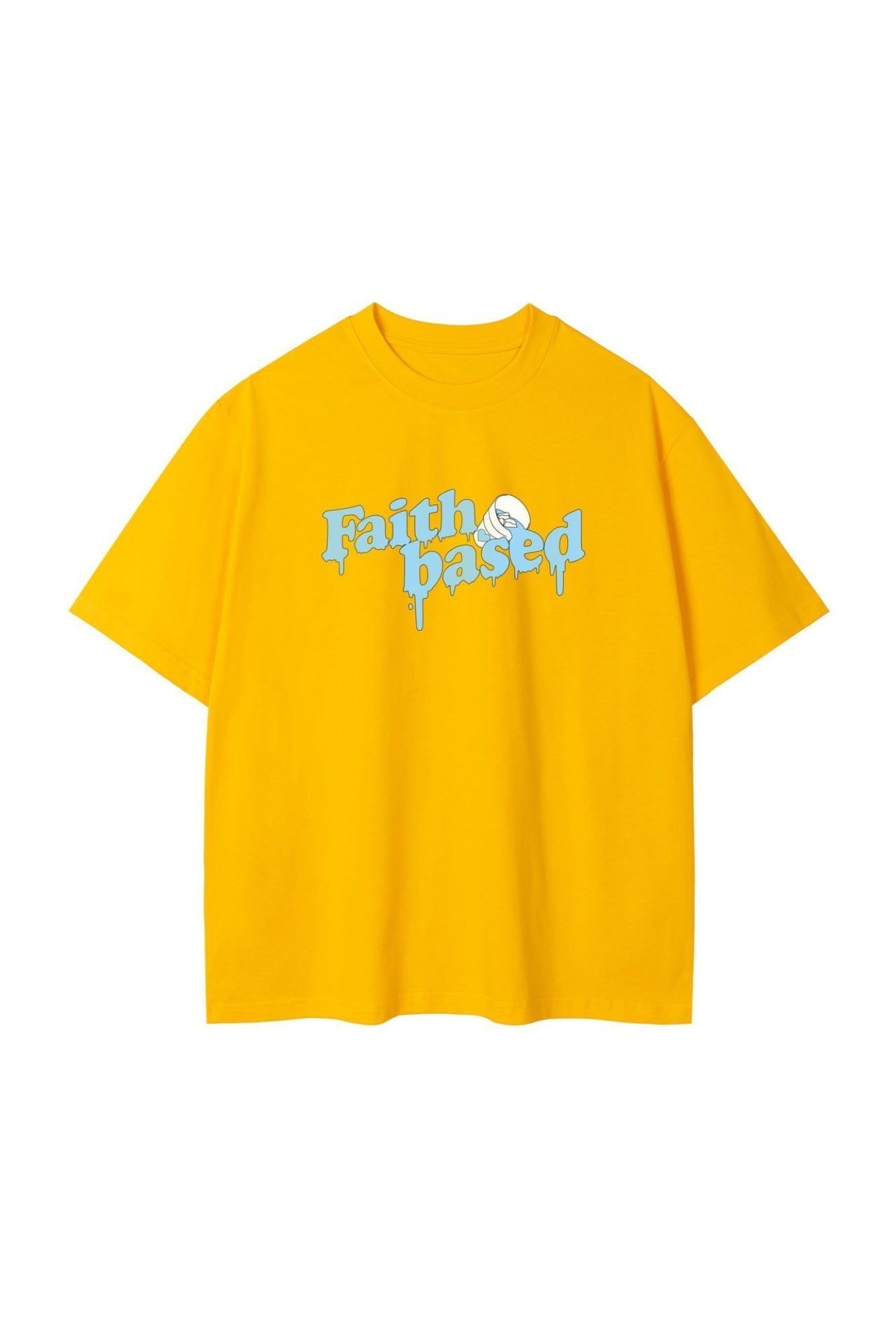 Dam oversize t-shirt - avslappnad passform med troende motiv för vardagligt bruk