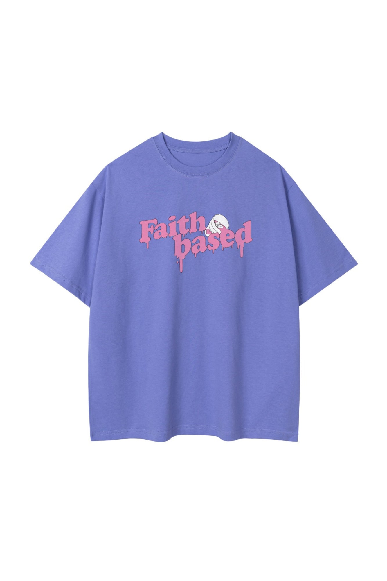 Dam oversize t-shirt - avslappnad passform med troende motiv för vardagligt bruk