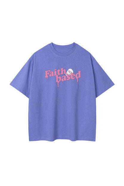 Dam oversize t-shirt - avslappnad passform med troende motiv för vardagligt bruk