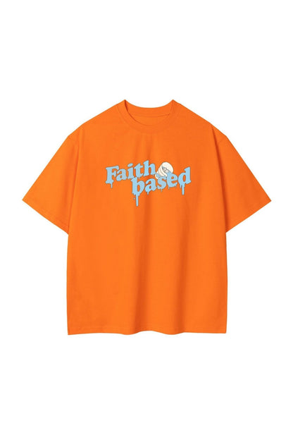 Dam oversize t-shirt - avslappnad passform med troende motiv för vardagligt bruk