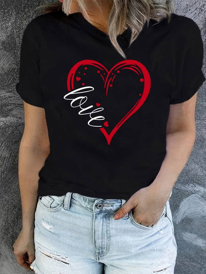 Dam t-shirt i mjukt och skönt material – klassisk rundhalsad tee för mångsidig stil