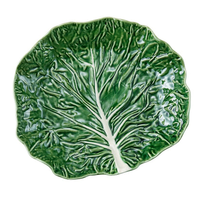 Bordallo Pinheiro Cabbage Shallow Salad Bowl Green 32cm