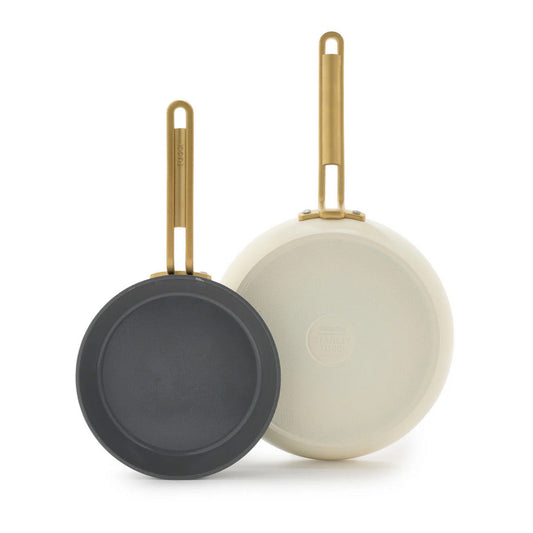 GreenPan™ Stanley Tucci™ Ceramic Nonstick 20cm and 26cm Frypan Set White (2 Piece)