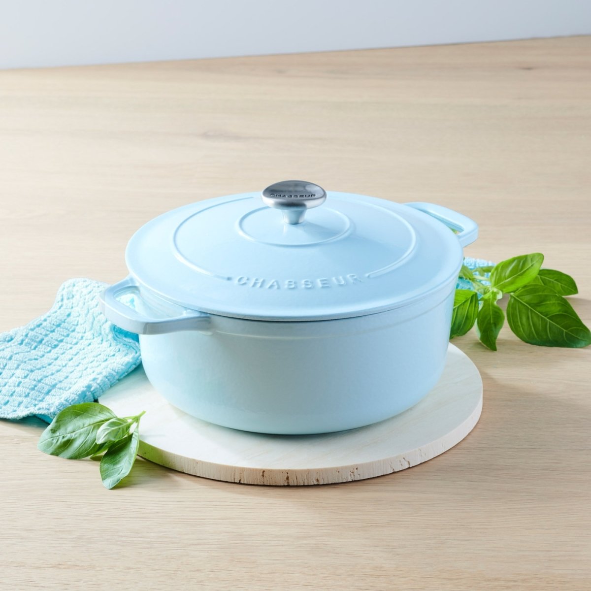 Chasseur Cast Iron Round French Oven Duck Egg Blue 28cm (6.1L)