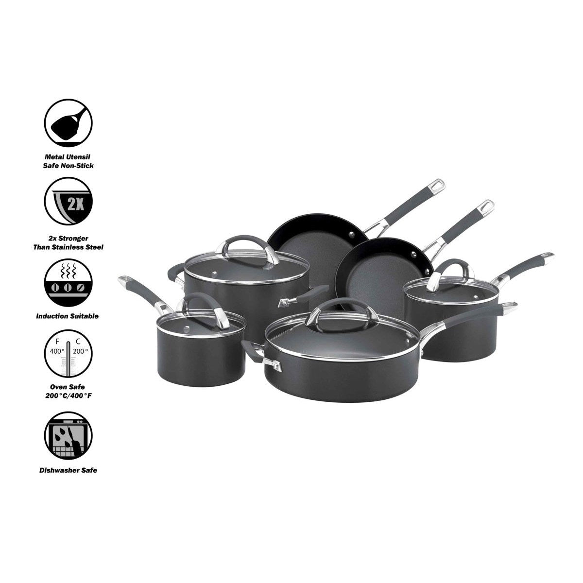 Anolon Endurance+ Nonstick Cookware Set 6 Piece