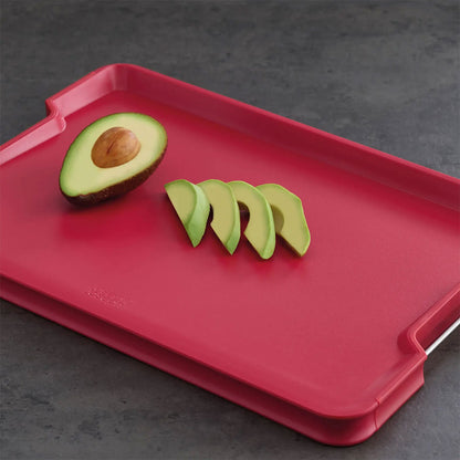 Joseph Joseph Cut & Carve Plus Chopping Board Large Red