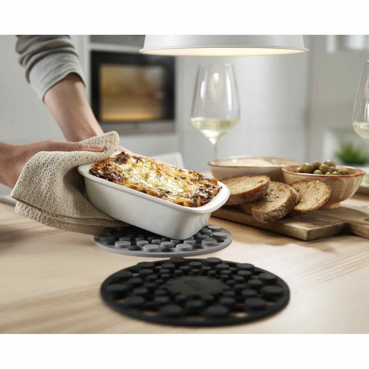 Joseph Joseph Spot-On Silicone Trivet Grey Set of 2