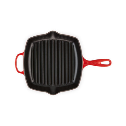 Le Creuset Signature Cast Iron Square Grillit Cerise 26cm