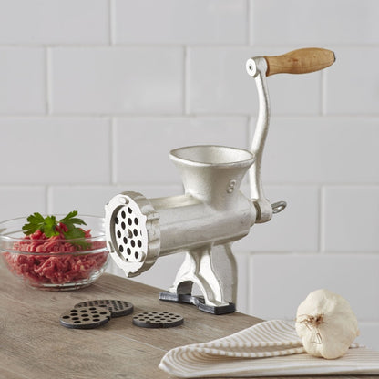 Davis & Waddell Cast Iron Meat Mincer with 3 Blades No.8