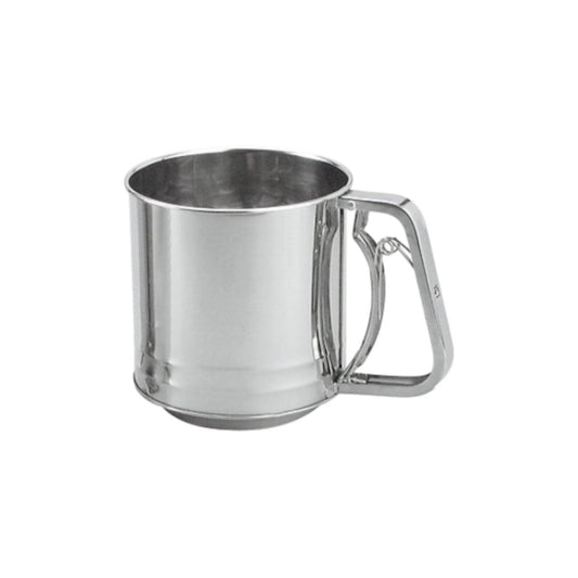 Chef Inox Squeeze Handle Flour Sifter Stainless Steel 3-Cup