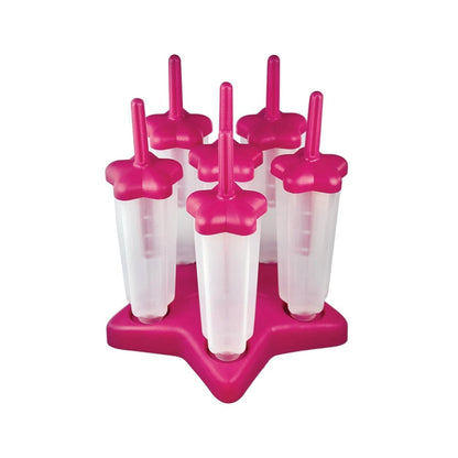 Appetito Star Ice Pop Mould Fuchsia Set of 6
