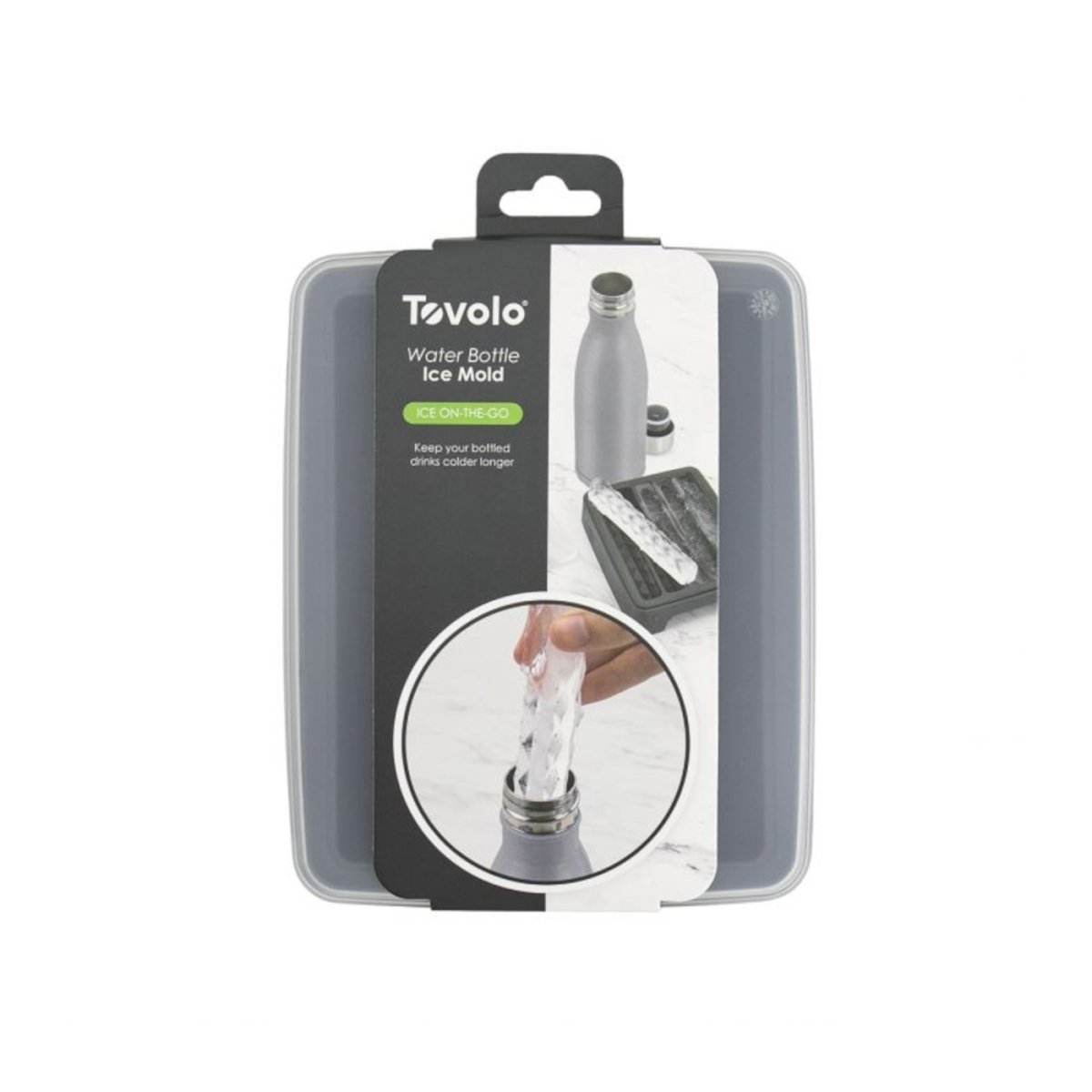 Tovolo Water Bottle Ice Tray Charcoal