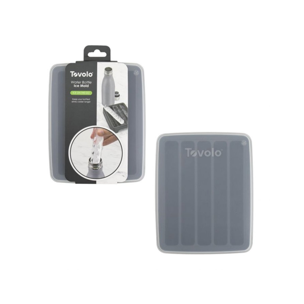 Tovolo Water Bottle Ice Tray Charcoal